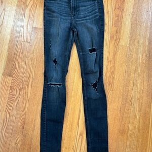 Hollister Black Ripped Skinny Jeans